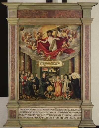 Paneel van het graf van Sebastian Welling, Stuttgart burgemeester, 1535 door Martin Schaffner